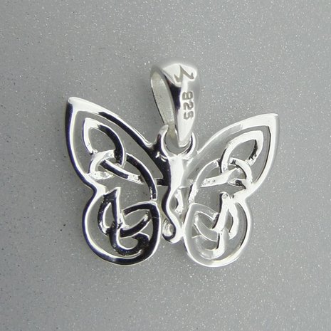 Zilveren Hanger Keltische Vlinder 
