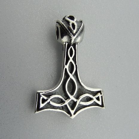 Zilveren Hanger Hamer van Thor met Keltische Knoop 