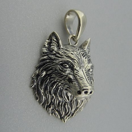 Zilveren Hanger Wolf   