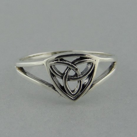 Zilveren Ring Keltische Triquetra  