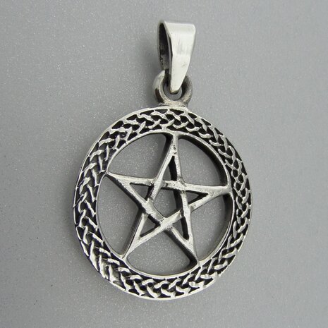 Zilveren Hanger Pentagram 