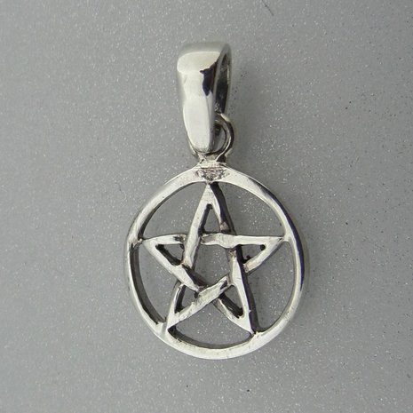 Zilveren Hanger Pentagram  