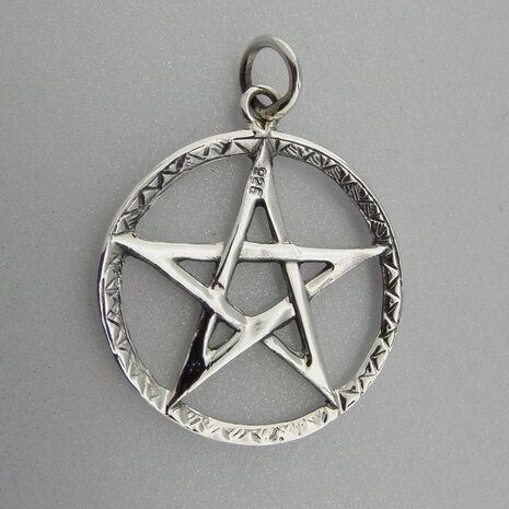 Zilveren Hanger Pentagram