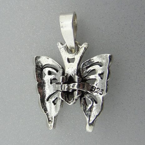 Zilveren Hanger Vlinder Beweegbaar  