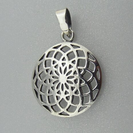 Zilveren Hanger Flower of Life 