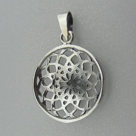 Zilveren Hanger Flower of Life 