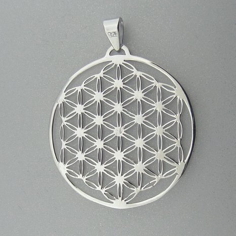 Zilveren Hanger Flower of Life    