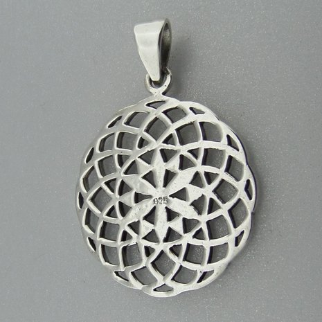 Zilveren Hanger Flower of Life 