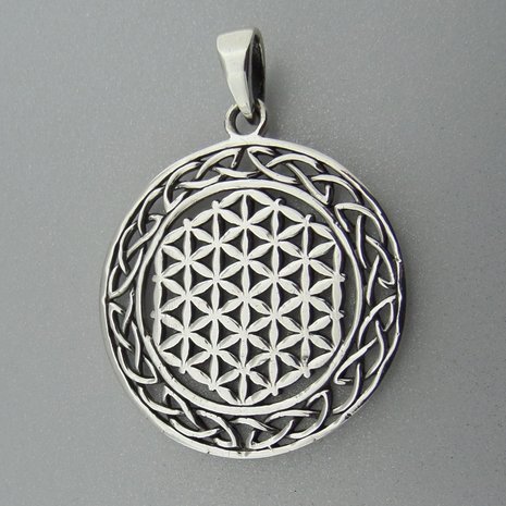 Zilveren Hanger Flower of Life 