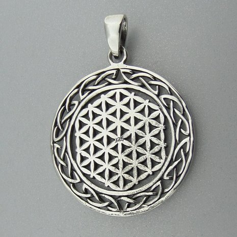 Zilveren Hanger Flower of Life 