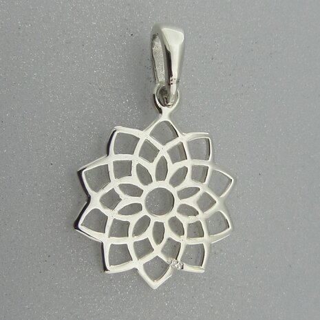 Zilveren Hanger Flower of Life    