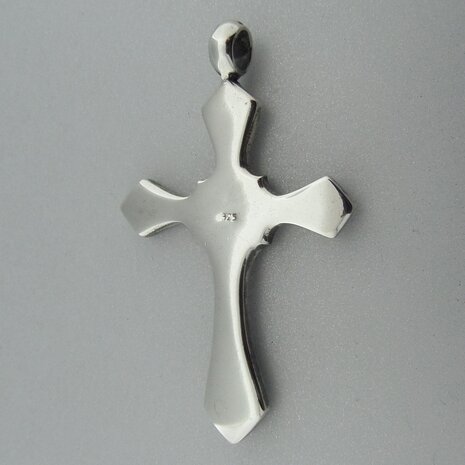 Zilveren Hanger Kruis Crucifix Geoxideerd