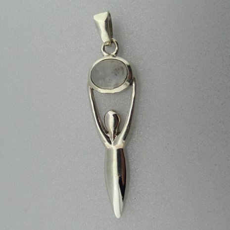 Zilveren Hanger Gaia met Maansteen    
