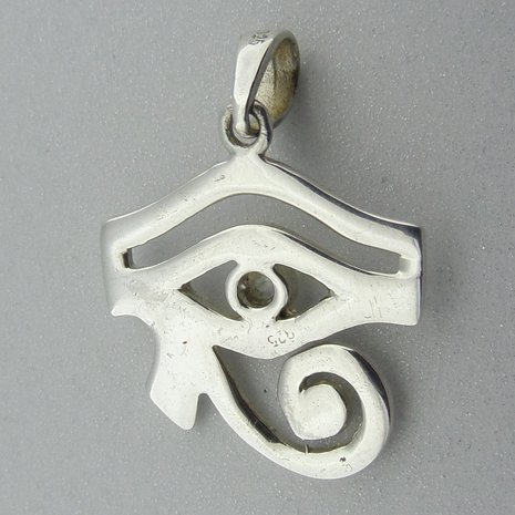 Zilveren Hanger Oog van Horus met Maansteentje