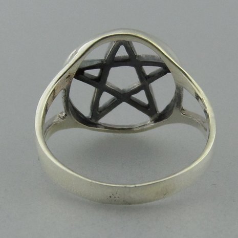 Zilveren Ring Pentagram