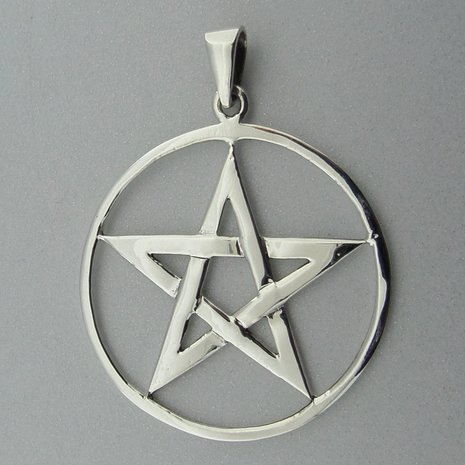 Zilveren Hanger Pentagram  