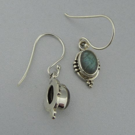 Zilveren Oorbel Labradorite   