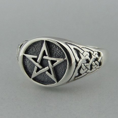 Zilveren Ring Pentagram  