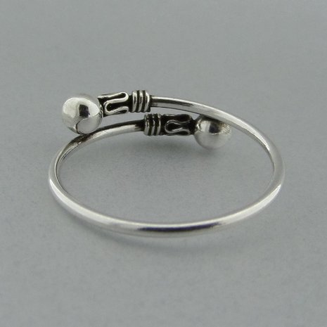 Zilveren Bali Ring   