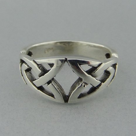 Zilveren Ring Keltische Triquetra   