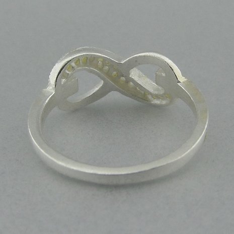 Zilveren Ring Infinity met Zirkonia   