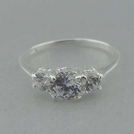 Zilveren Ring Zirkonia   