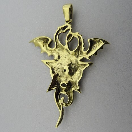 Bronzen Hanger Draken in Pentagram  