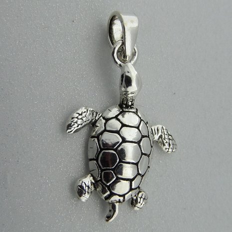 Zilveren Hanger Schildpad   