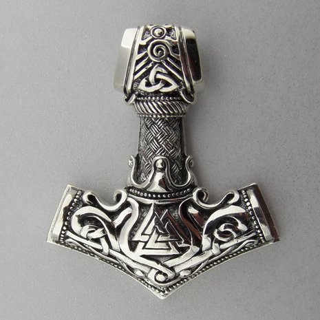 Zilveren Hanger Keltische Hamer van Thor  