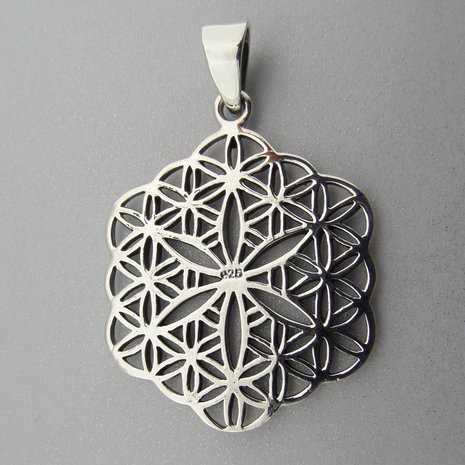 Zilveren Hanger Flower of Life  