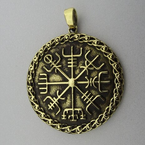 Bronzen Hanger Vikings Vegvisir Kompas  