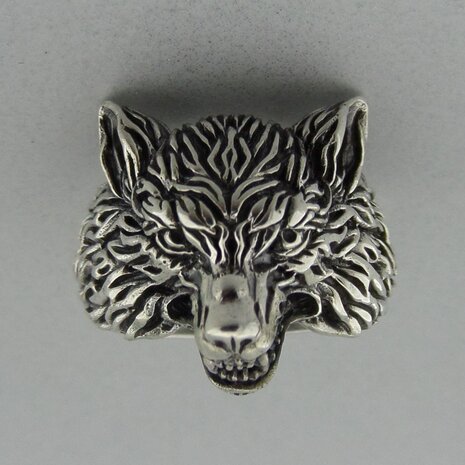 Zilveren Ring Wolf   