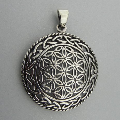 Zilveren Hanger Flower of Life  