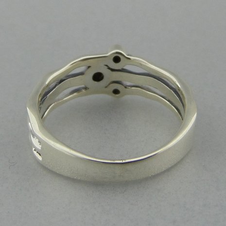 Zilveren Ring met Zirkonia Steentjes  