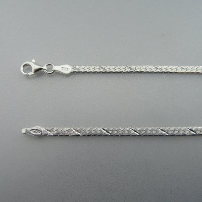 Zilveren Ketting Plat 42 cm