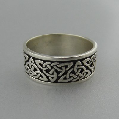 Zilveren Band Ring Keltische Triquetra