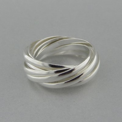 Zilveren Ring 9 Ringetjes