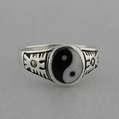 Zilveren Ring Yin-Yang
