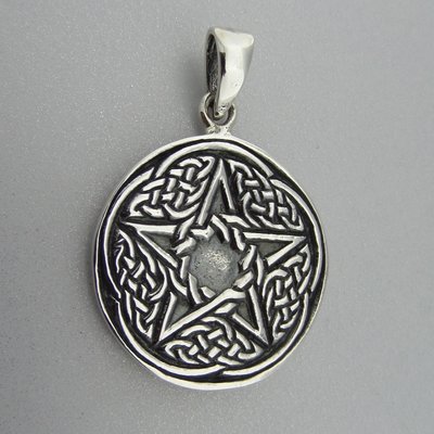 Zilveren Hanger Keltische Pentagram