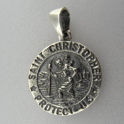 Zilveren Hanger Heilige Christoffel ( tijdelijk niet leverbaar )
