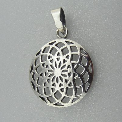 Zilveren Hanger Flower of Life