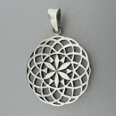 Zilveren Hanger Flower of Life