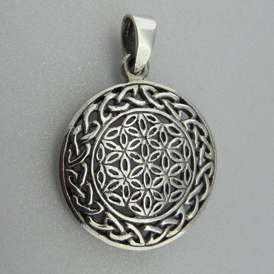 Zilveren Hanger Flower of life