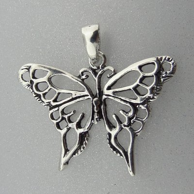 Zilveren Hanger Vlinder