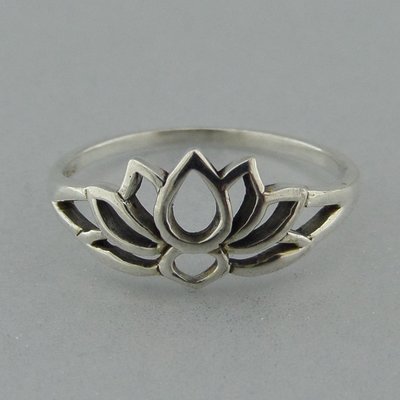 Zilveren Ring Lotus