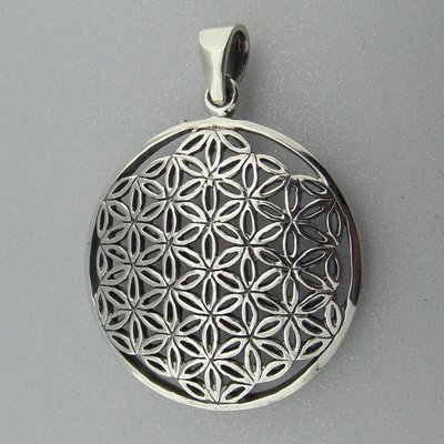 Zilveren Hanger Flower of life