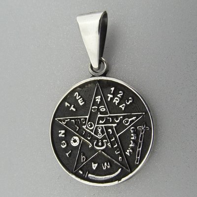 Zilveren Hanger Tetragrammaton Pentagram