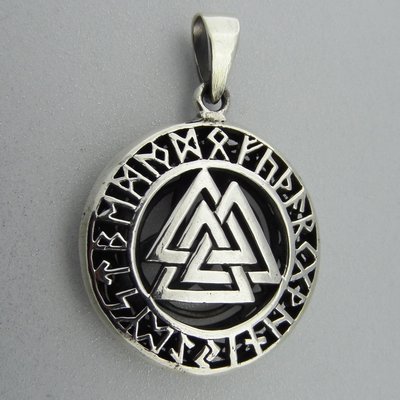 Zilveren Dubbele Hanger Valknut en Keltische Triquetra