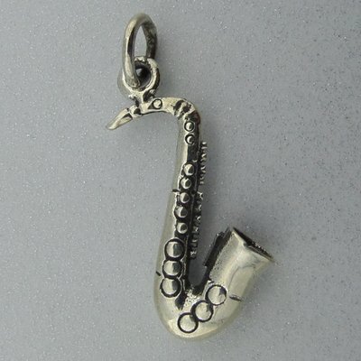 Zilveren Hanger Muziek instrument Saxofoon