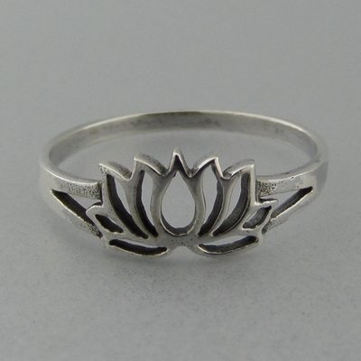 Zilveren Ring Lotus